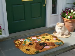 Tappetino da Ingresso TIBIG Multicolore 60 x 90 cm Cane Fibra di Cocco