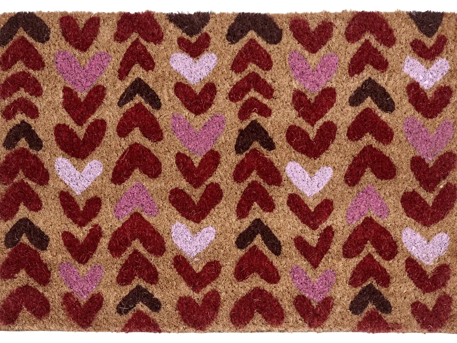 Tappetino da Ingresso TIMOLAN Naturale 40 x 60 cm Cuore Fibra di Cocco