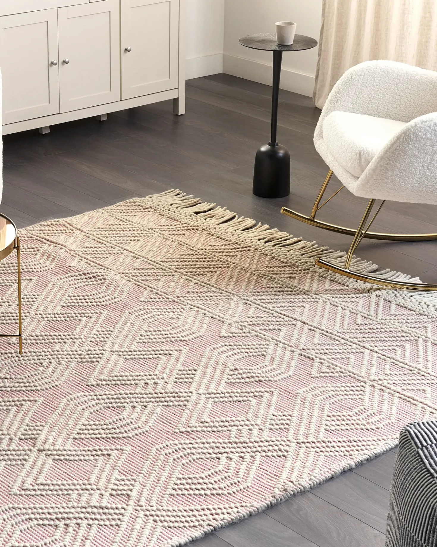 Tappeto ADANA Rosa 200 x 300 cm Lana