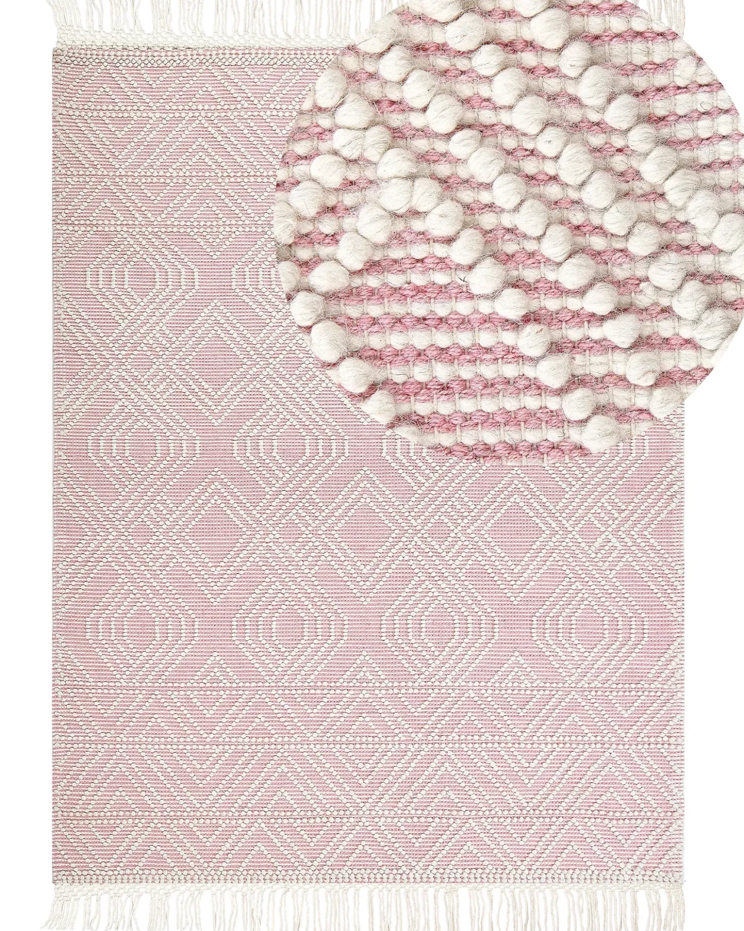 Tappeto ADANA Rosa 200 x 300 cm Lana