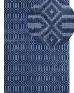 Tappeto ADATEPE Blu marino 160 x 230 cm Viscosa