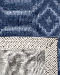 Tappeto ADATEPE Blu marino 160 x 230 cm Viscosa