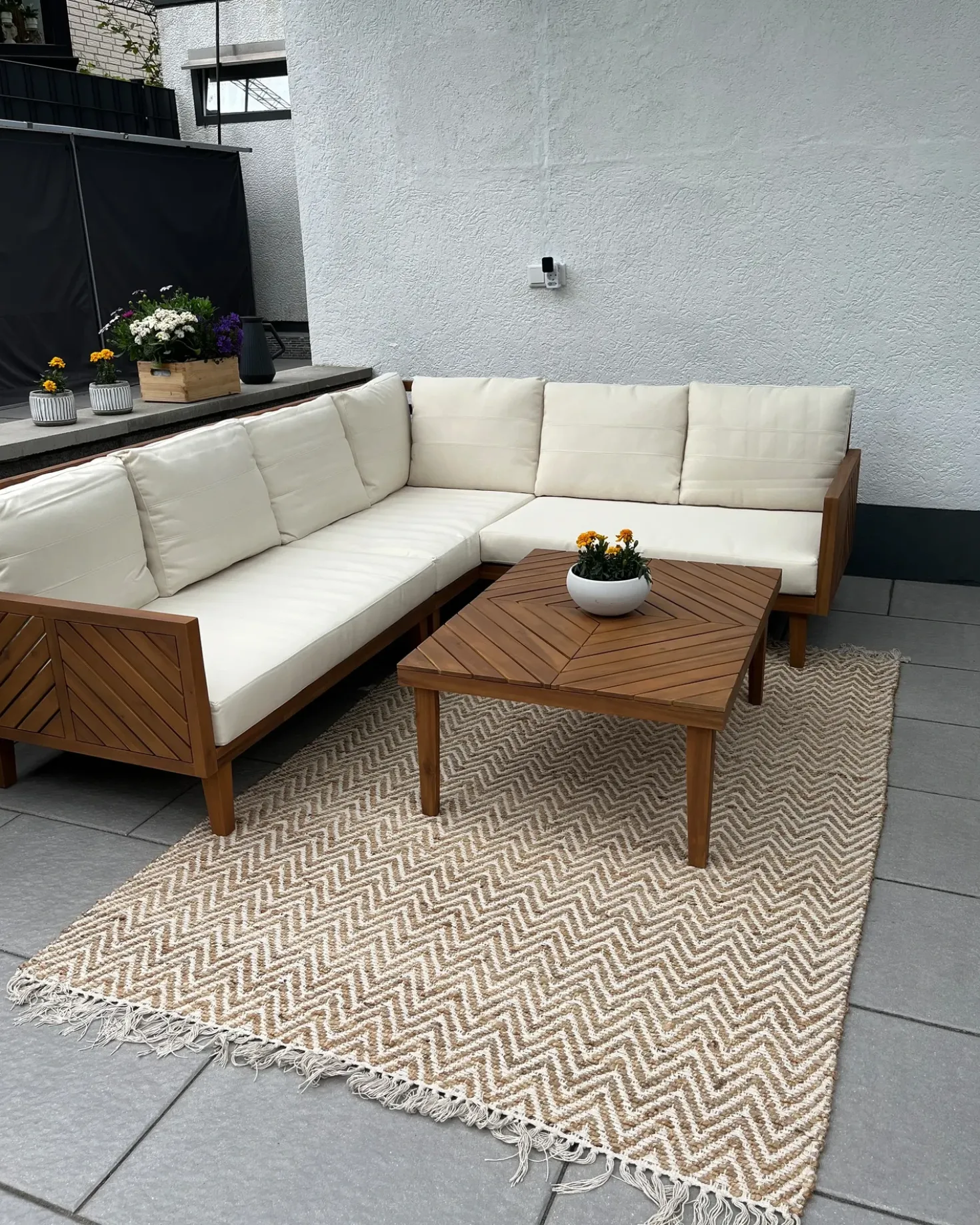 Tappeto AFRIN Beige 140 x 200 cm Iuta