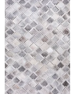 Tappeto AGACLI Grigio 160 x 230 cm Pelle naturale