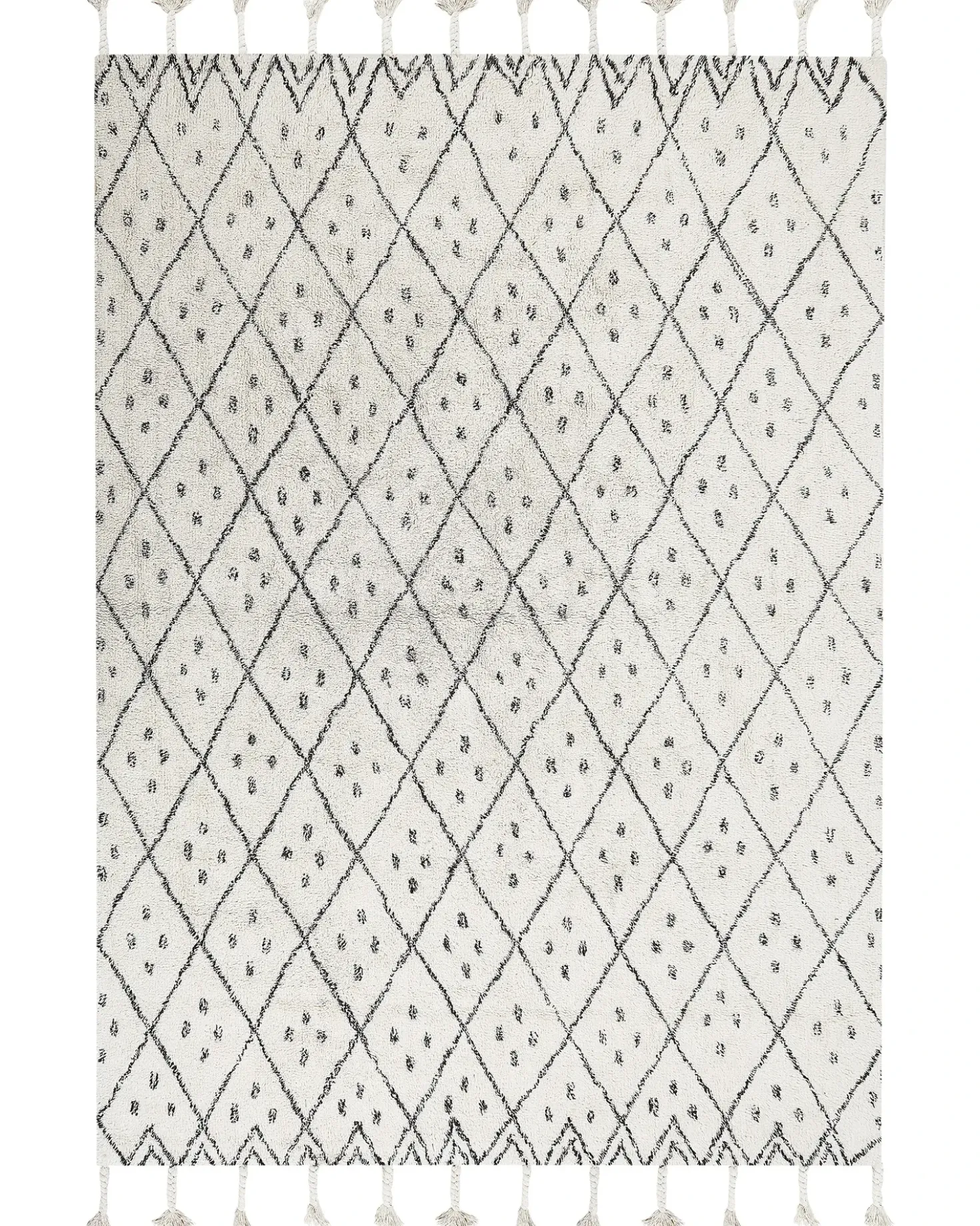 Tappeto AGADIR Bianco sporco 160 x 230 cm Cotone