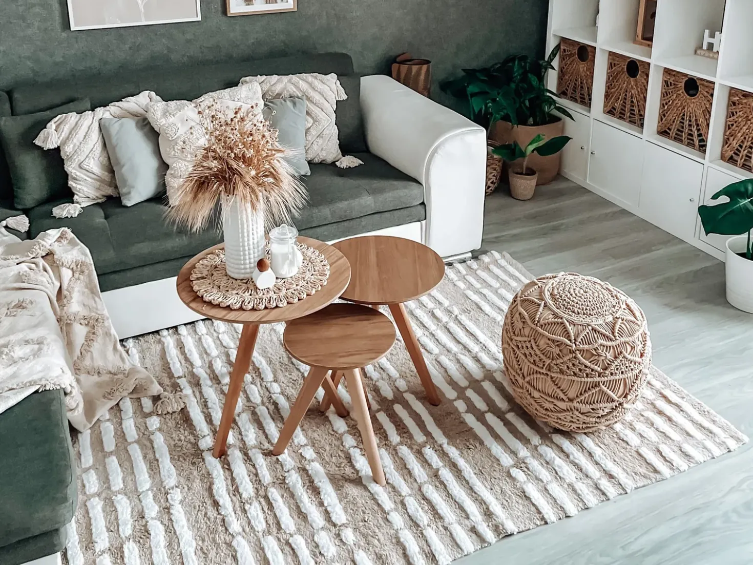 Tappeto AHIRLI Beige 120 x 180 cm Cotone