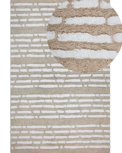 Tappeto AHIRLI Beige 120 x 180 cm Cotone
