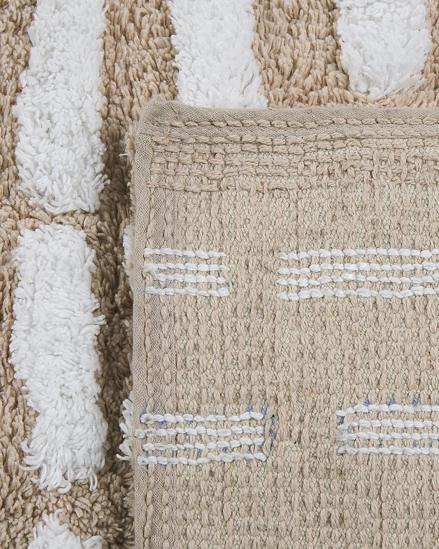 Tappeto AHIRLI Beige 120 x 180 cm Cotone