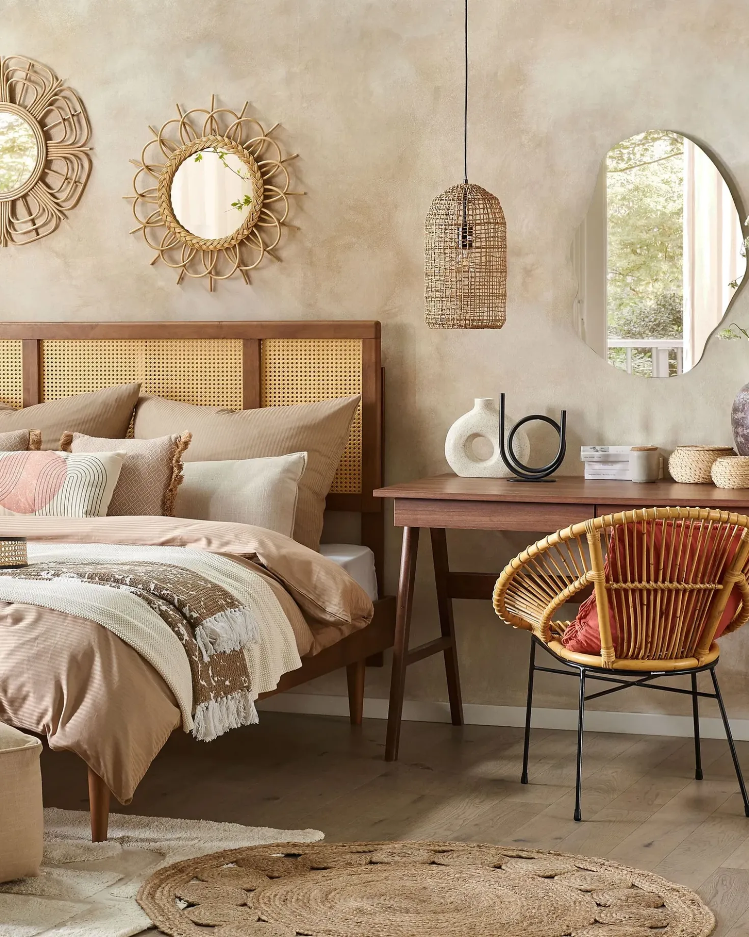 Tappeto AHLAT Beige ø 120 cm Iuta
