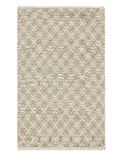 Tappeto AKBEZ Beige chiaro 50 x 80 cm Iuta