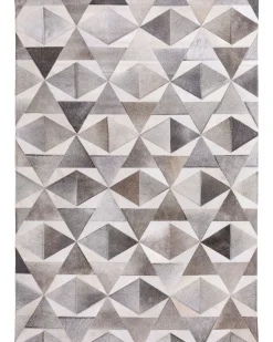 Tappeto ALAKA Grigio 160 x 230 cm Pelle naturale