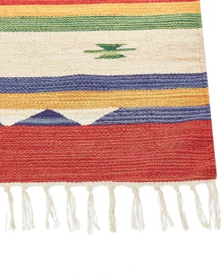 Tappeto ALAPARS Multicolore 140 x 200 cm Cotone Kilim