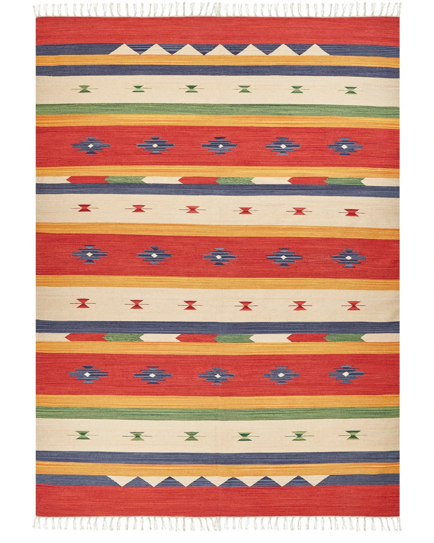 Tappeto ALAPARS Multicolore 140 x 200 cm Cotone Kilim