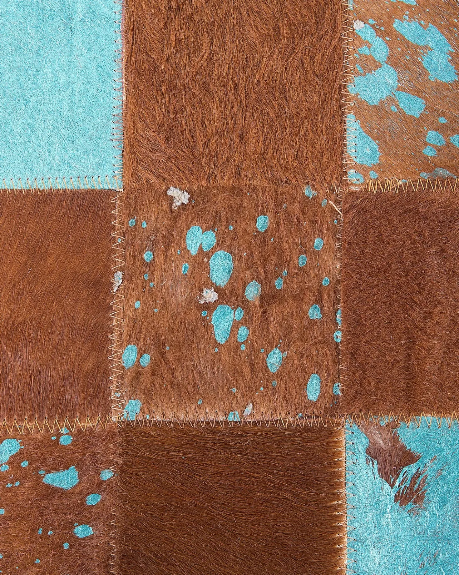 Tappeto ALIAGA Marrone 160 x 230 cm Pelle naturale