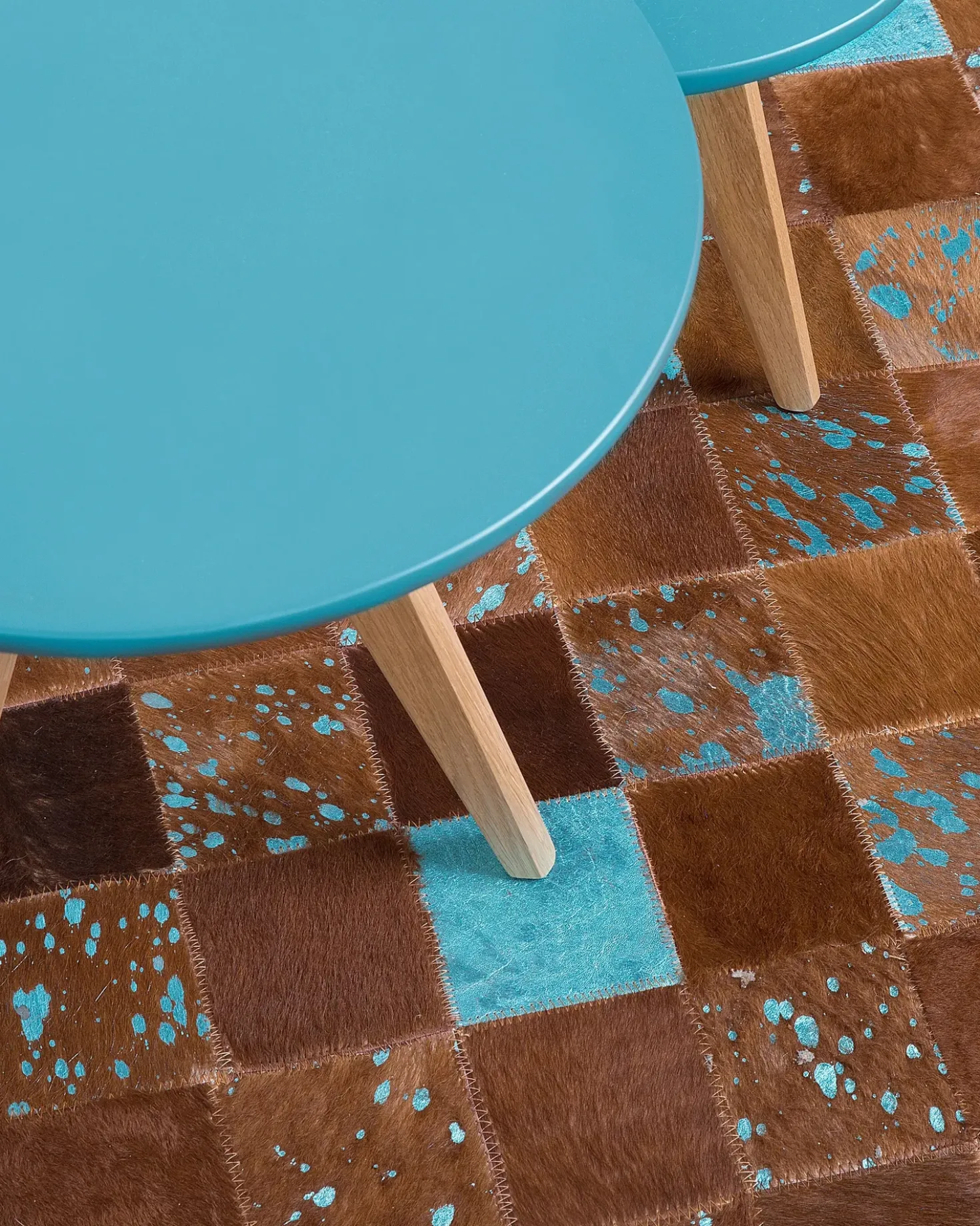 Tappeto ALIAGA Marrone 160 x 230 cm Pelle naturale