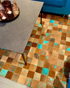 Tappeto ALIAGA Marrone 160 x 230 cm Pelle naturale