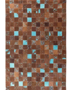 Tappeto ALIAGA Marrone 160 x 230 cm Pelle naturale