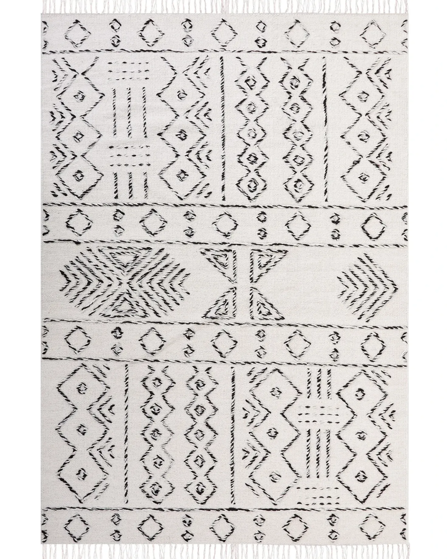 Tappeto ALKENT Bianco 160 x 230 cm Lana