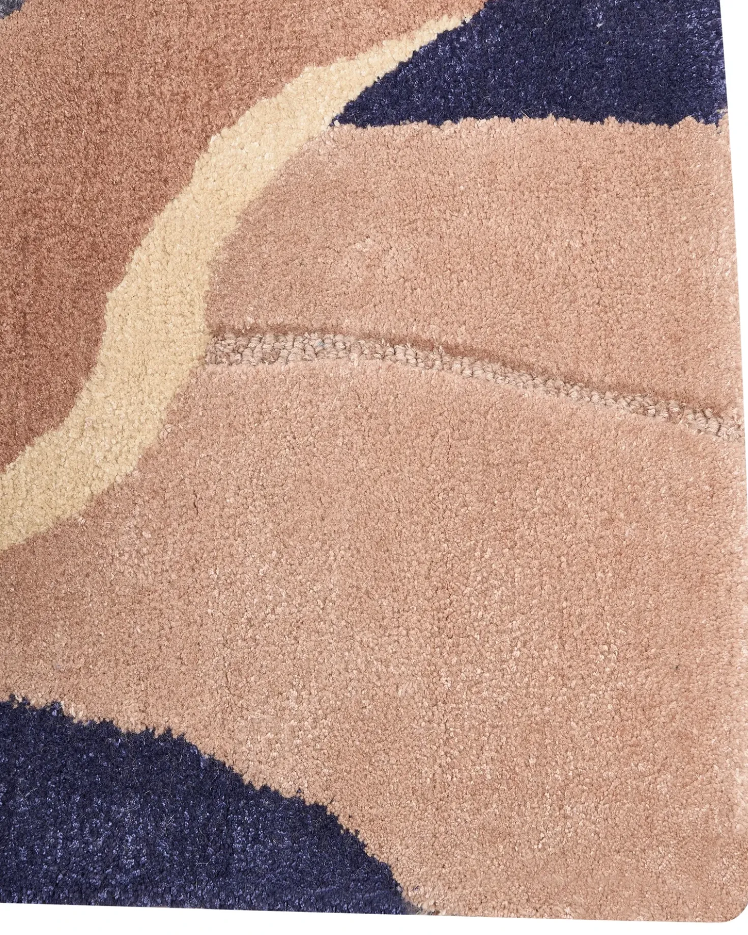 Tappeto ALMORA Beige/ Blu 160 x 230 cm Viscosa