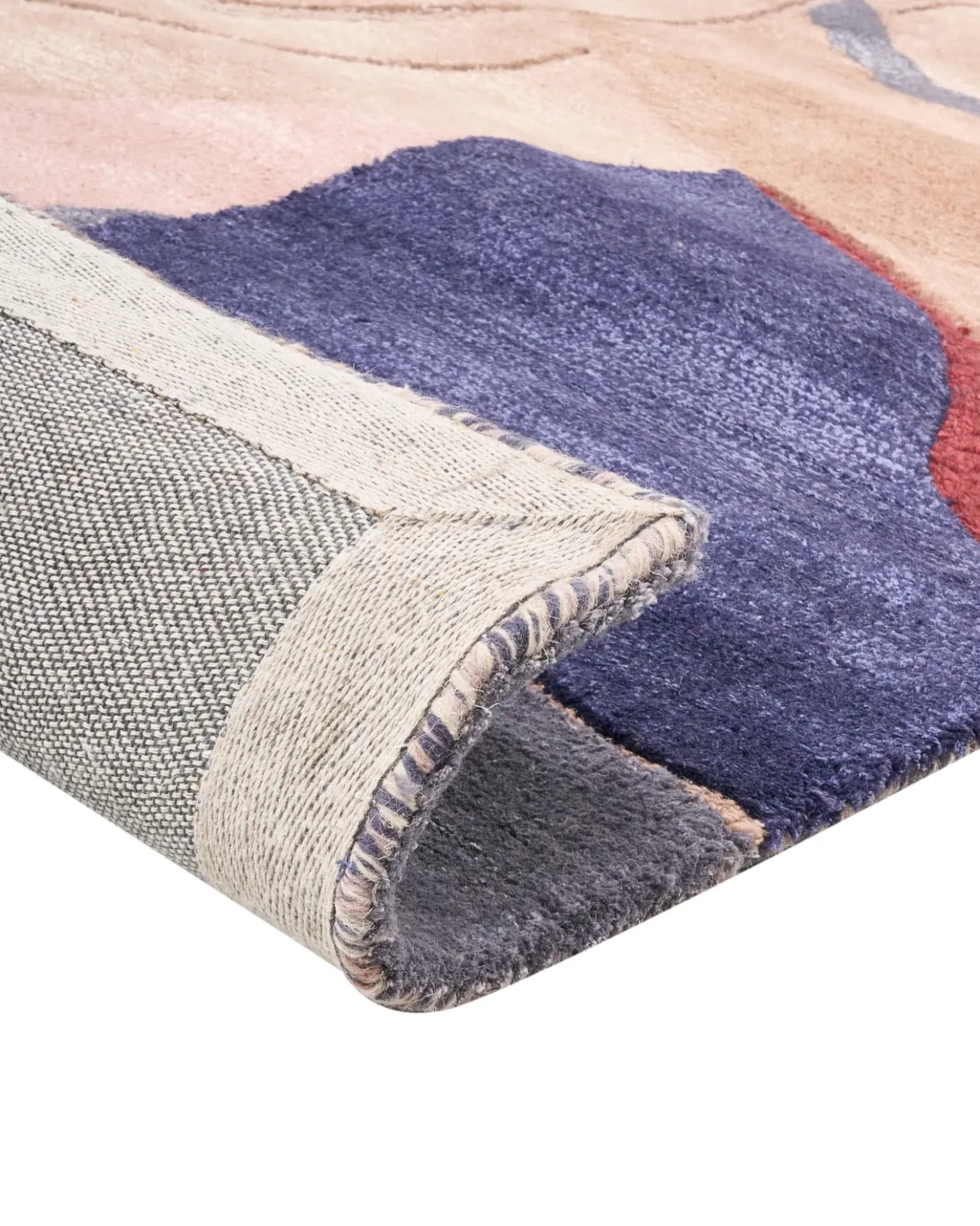 Tappeto ALMORA Beige/ Blu 160 x 230 cm Viscosa