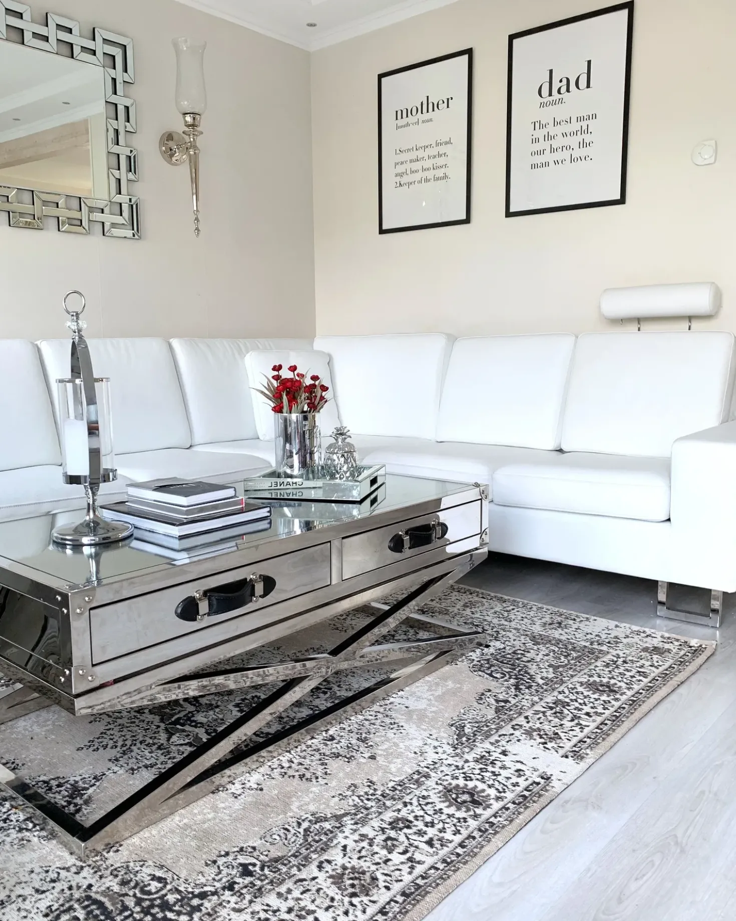 Tappeto ALMUS Grigio 140 x 200 cm Cotone