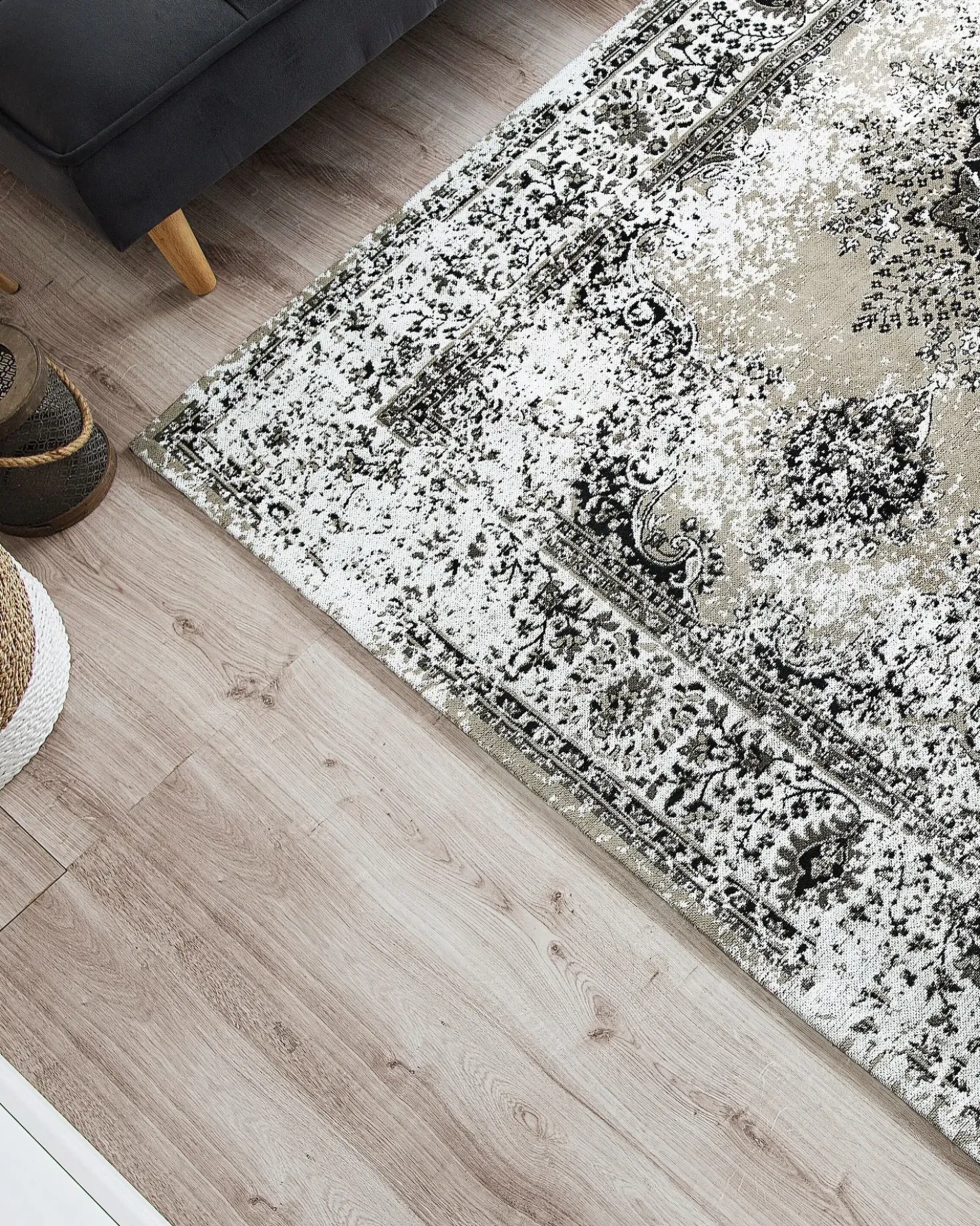 Tappeto ALMUS Grigio 140 x 200 cm Cotone