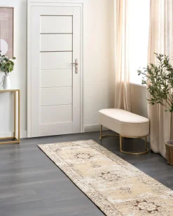 Tappeto ALMUS Marrone 80 x 300 cm Cotone