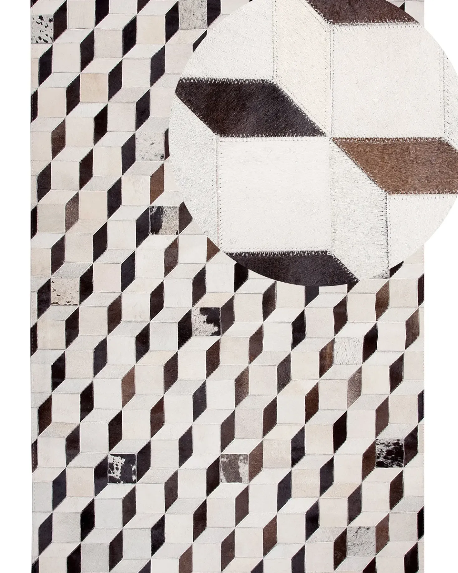 Tappeto ALPKOY Bianco 160 x 230 cm Pelle naturale