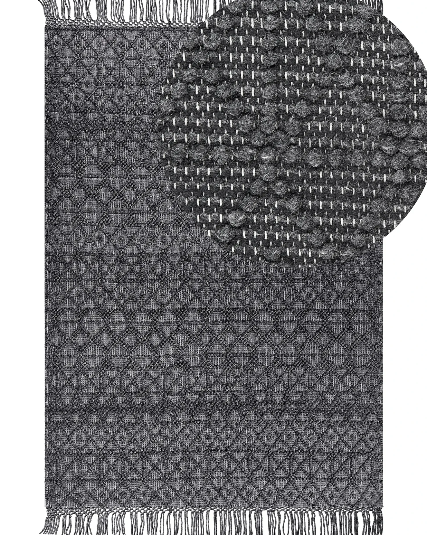 Tappeto ALUCRA Nero 200 x 300 cm Lana