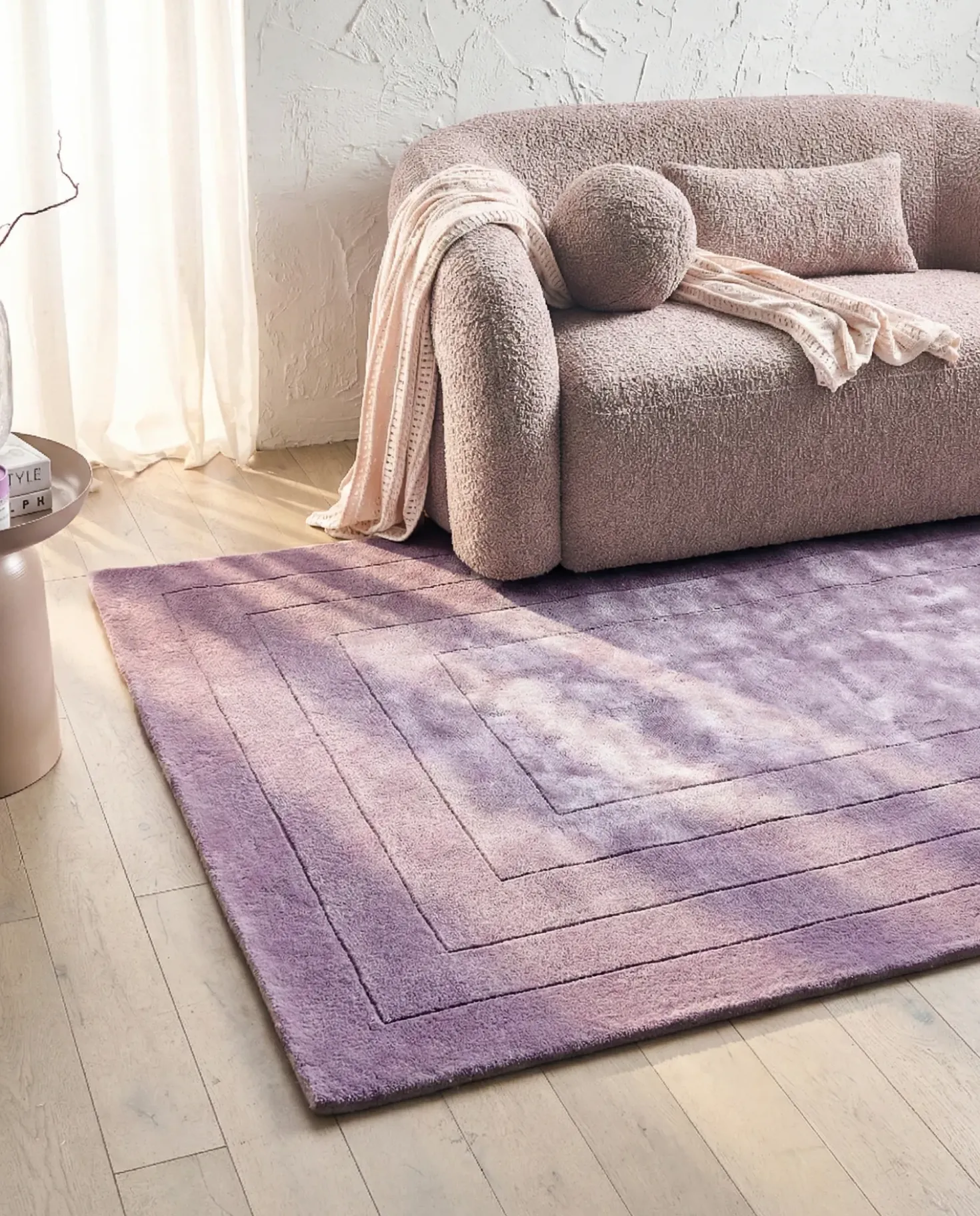 Tappeto AMADO Viola 160 x 230 cm Viscosa