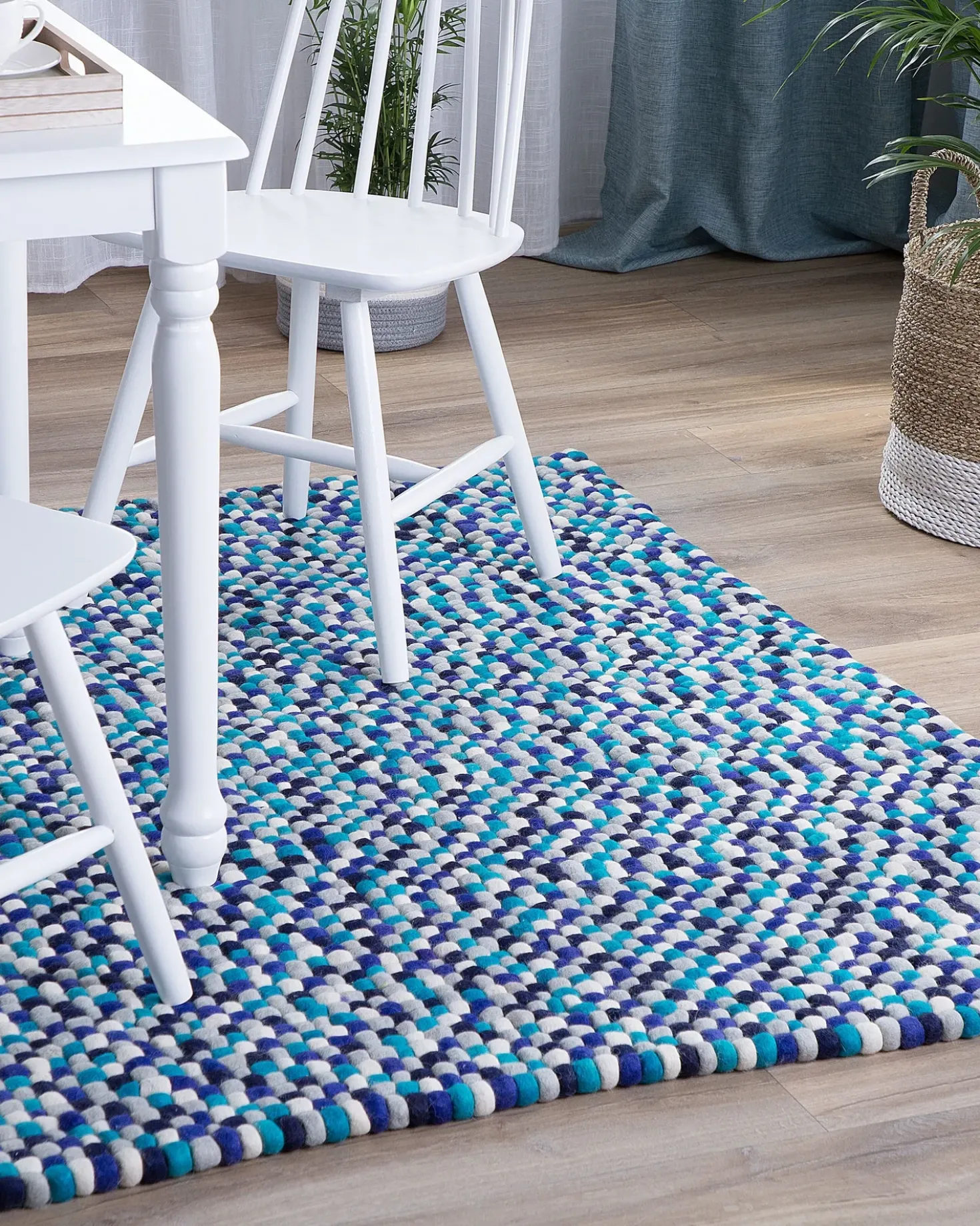 Tappeto AMDO Blu marino 160 x 230 cm Lana