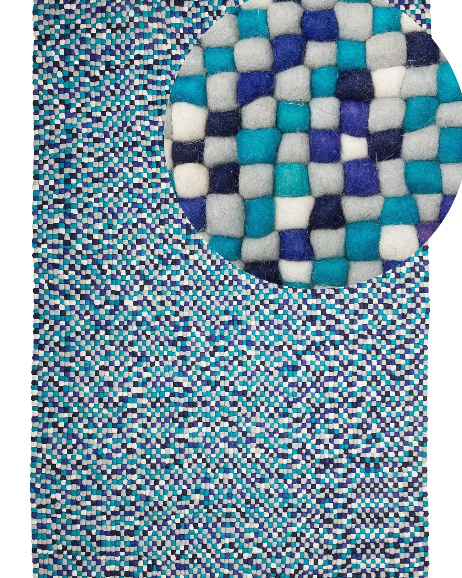 Tappeto AMDO Blu marino 160 x 230 cm Lana