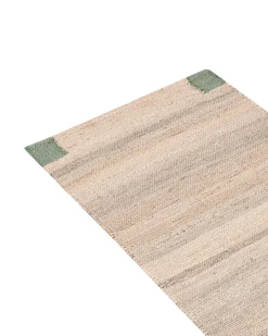 Tappeto AMRAVATI Beige/Verde 80 x 300 cm Iuta