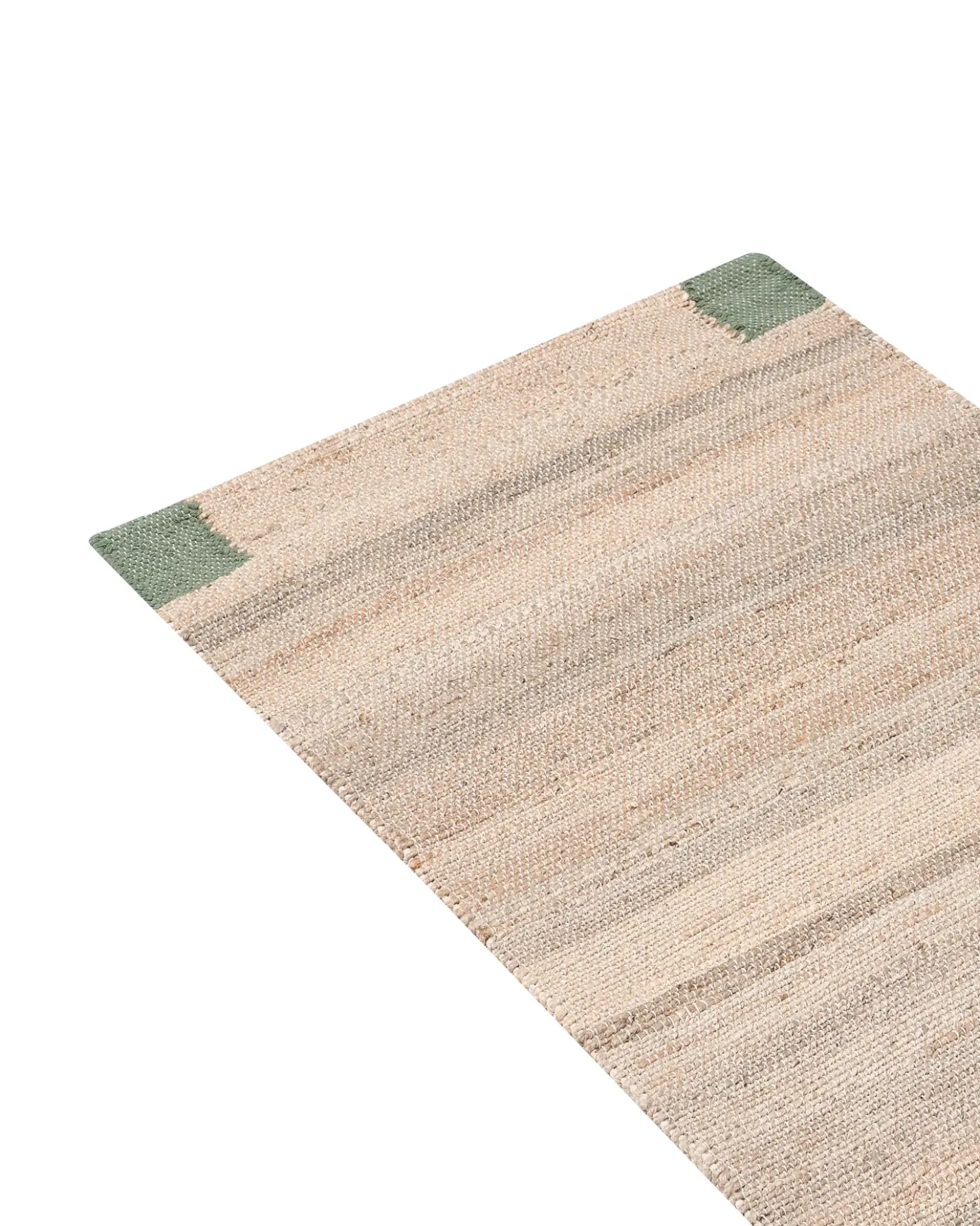 Tappeto AMRAVATI Beige/Verde 80 x 300 cm Iuta