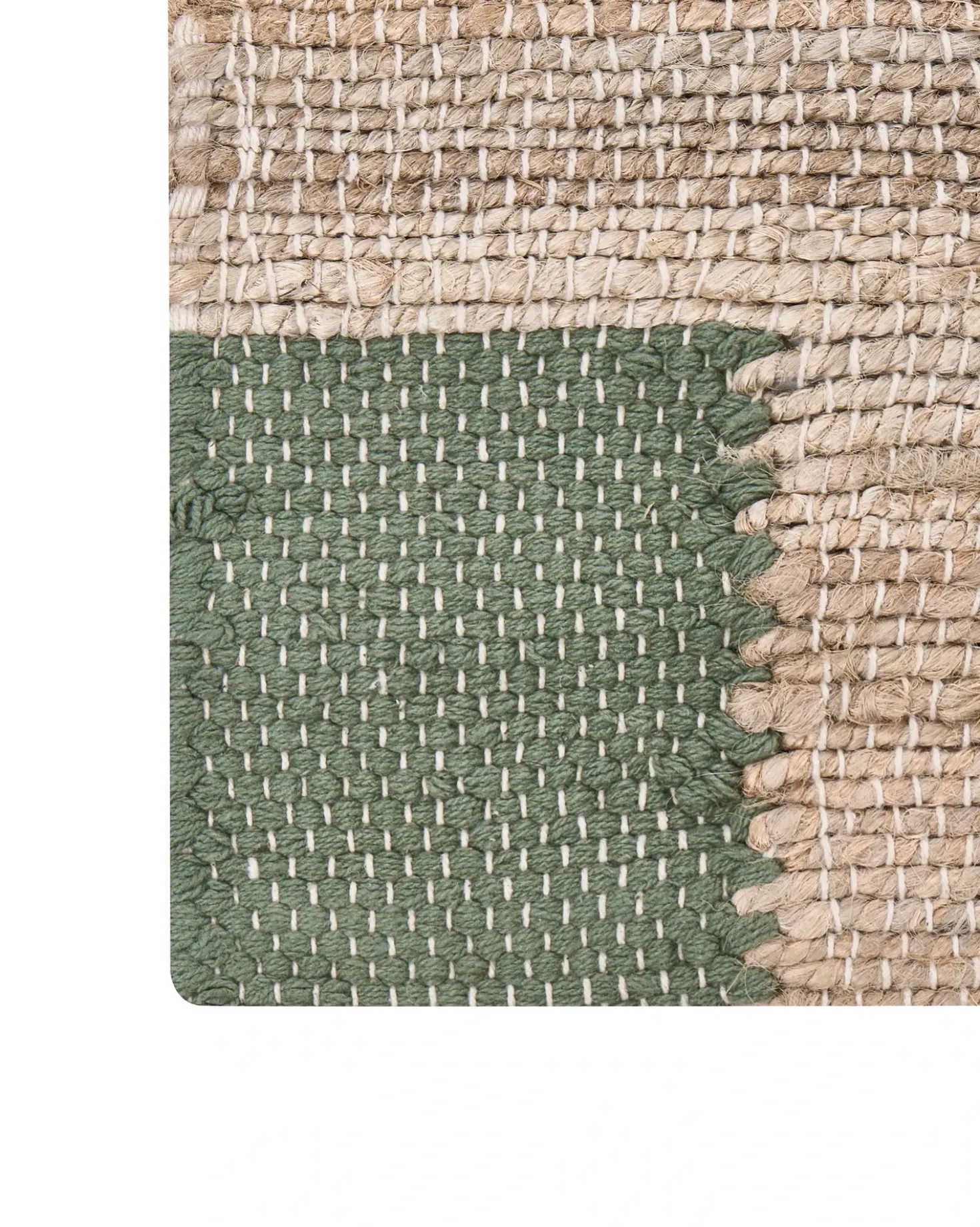 Tappeto AMRAVATI Beige/Verde 80 x 300 cm Iuta