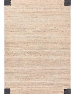 Tappeto AMRAVATI Nero/Beige 160 x 230 cm Iuta
