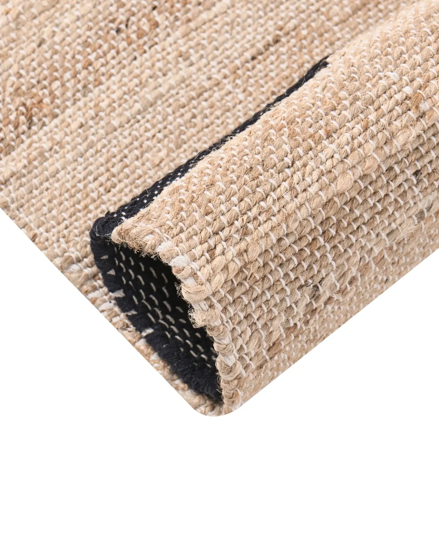 Tappeto AMRAVATI Nero/Beige 160 x 230 cm Iuta