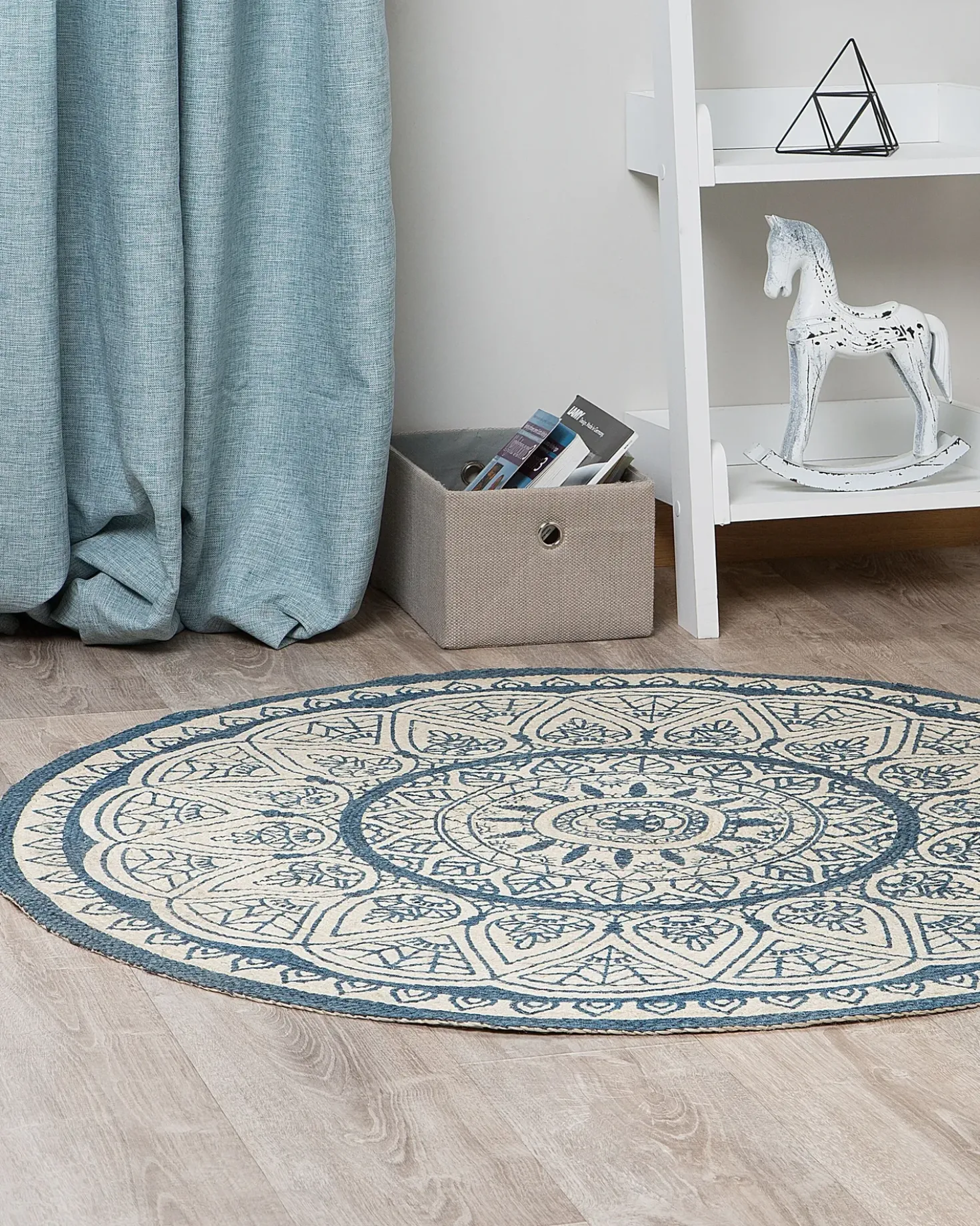 Tappeto ANADERE Blu ø 120 cm Iuta