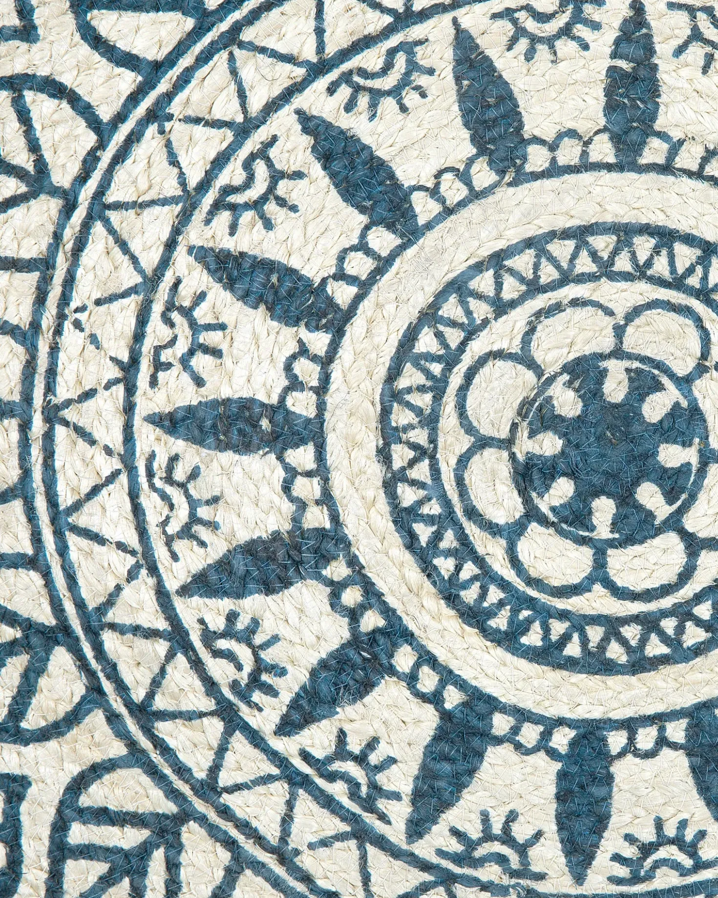 Tappeto ANADERE Blu ø 120 cm Iuta