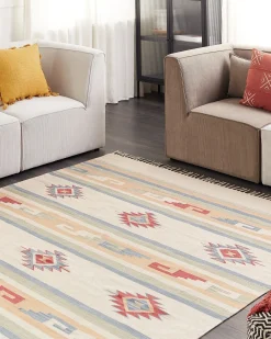 Tappeto APARAN Beige 200 x 300 cm Cotone Kilim