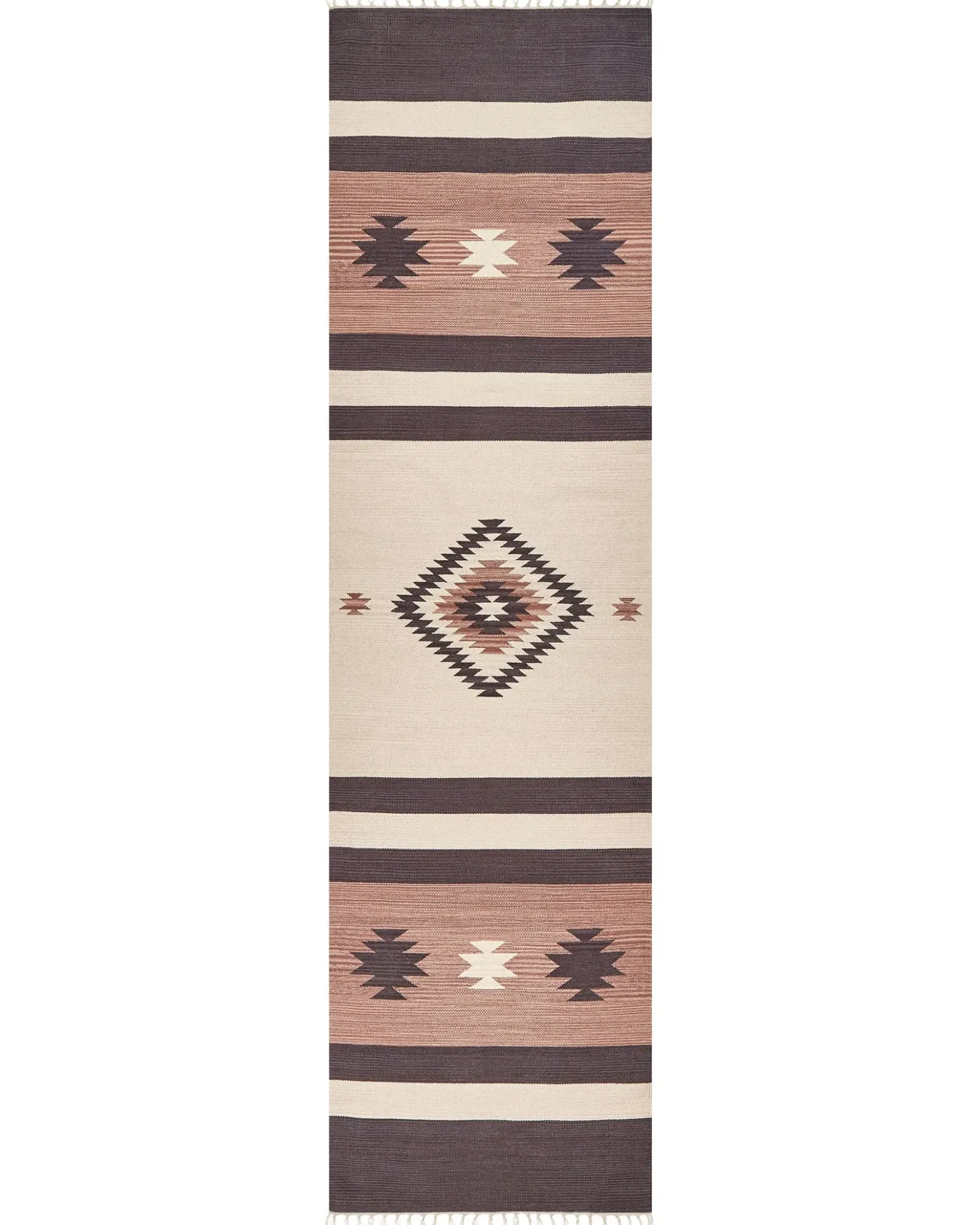 Tappeto ARAGATS Beige 80 x 300 cm Cotone Kilim
