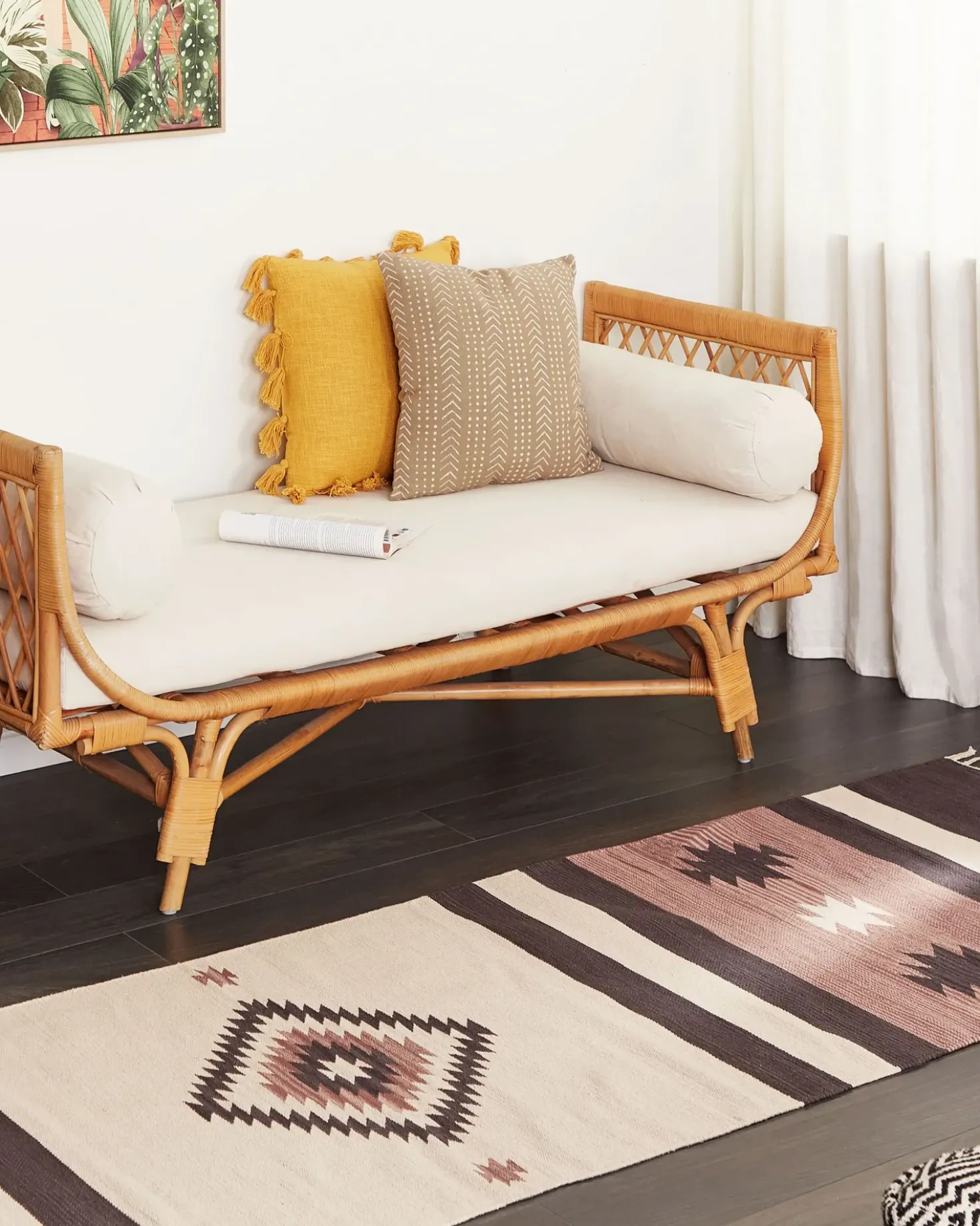 Tappeto ARAGATS Beige 80 x 300 cm Cotone Kilim