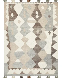 Tappeto ARALEZ Beige 160 x 230 cm Lana Kilim