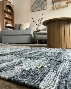 Tappeto ARATASHEN Grigio 200 x 300 cm Lana Kilim