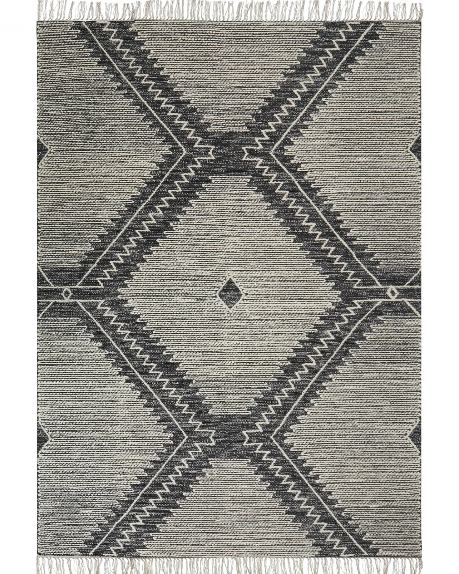 Tappeto ARBAA Nero 160 x 230 cm Cotone