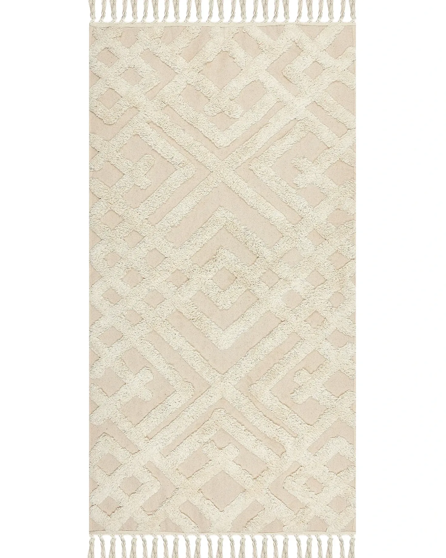 Tappeto ARDAHAN Beige 80 x 150 cm Cotone