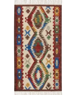 Tappeto AREVIK Multicolore 80 x 150 cm Lana Kilim