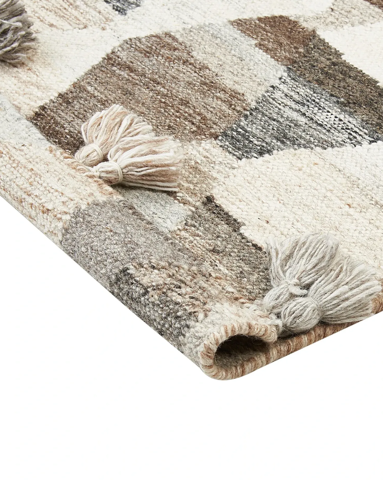 Tappeto ARGAVAND Beige 160 x 230 cm Lana Kilim