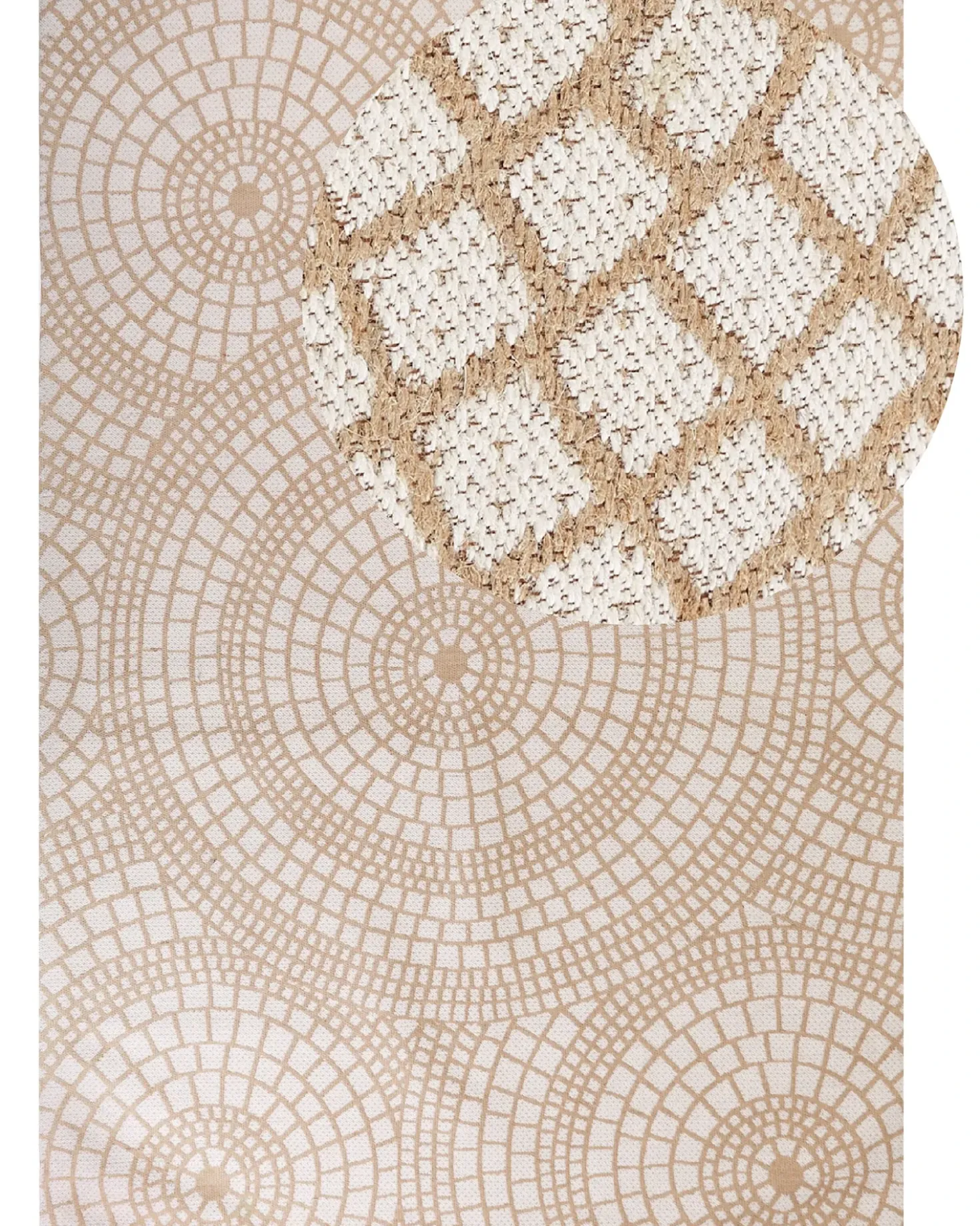 Tappeto ARIBA Bianco Beige 160 x 230 cm Iuta