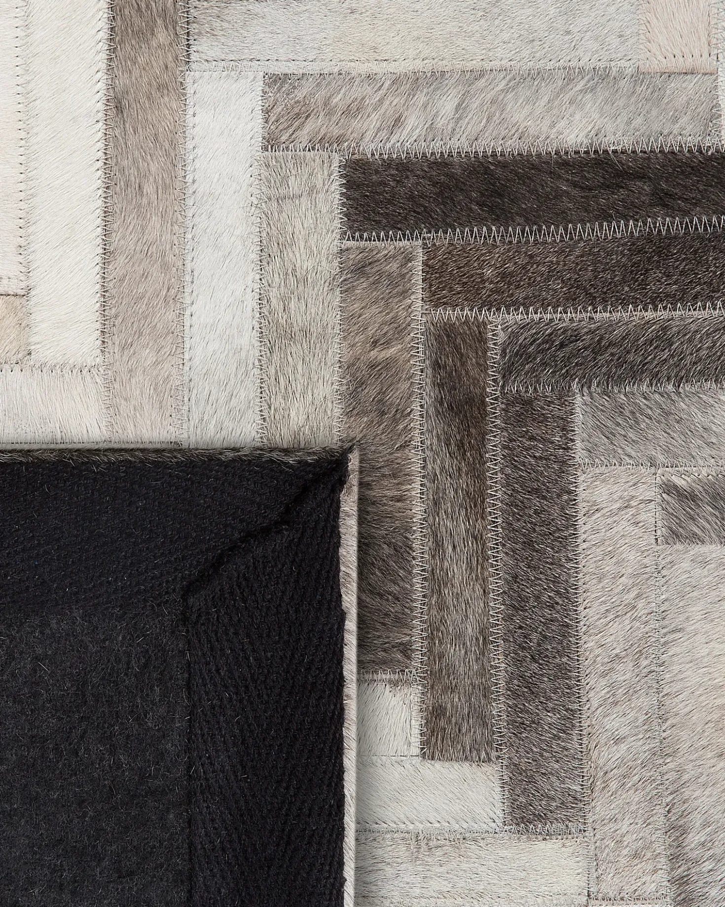 Tappeto ARSUZ Grigio 140 x 200 cm Pelle naturale